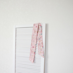 リバティ　メルスリーのツイリースカーフ　スカーフリング付き 4枚目の画像