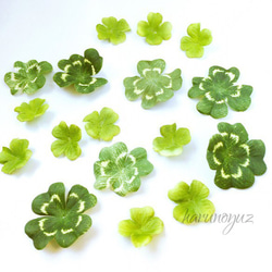 【ハンドメイド】　四葉のクローバー 幸せ四つ葉のクローバー＊造花10枚set その他素材 春の柚 通販 1998174
