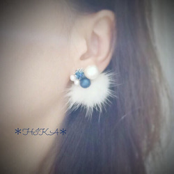 ✩Montana bijouピアス♡ミンクファー✩ 1枚目の画像