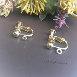 *antique volume pierce*    【bluegrey×gold】 4枚目の画像