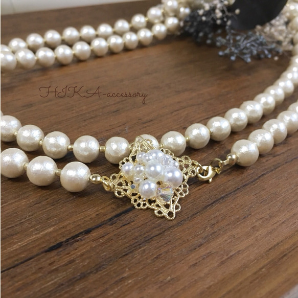 **pearl bijou long necklace** 3枚目の画像