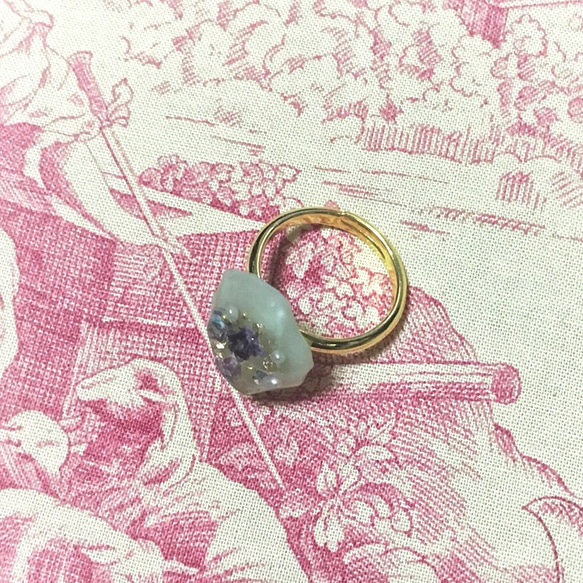 **jewelry cabochon ring**    【Atmos-Green】 5枚目の画像