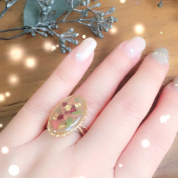 **cabochon ring**      【rose】 2枚目の画像