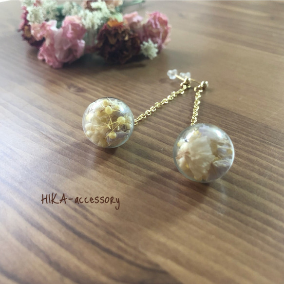 **flower×apricot pierce**  2点セット 【お得なセット】 4枚目の画像