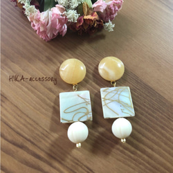 **flower×apricot pierce**  2点セット 【お得なセット】 5枚目の画像