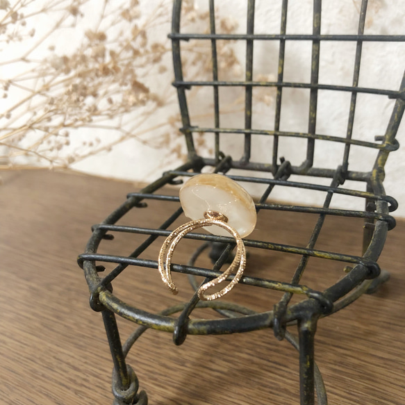 ♘ ellipse antique ring ♘  【クリアグレージュ】 4枚目の画像