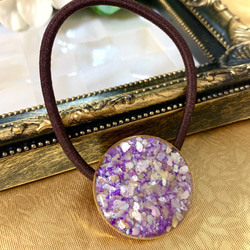 ヘアゴム レジン カラフル海がめさん かすみ草と貝殻 9278359974cced18626f70ee0b2070