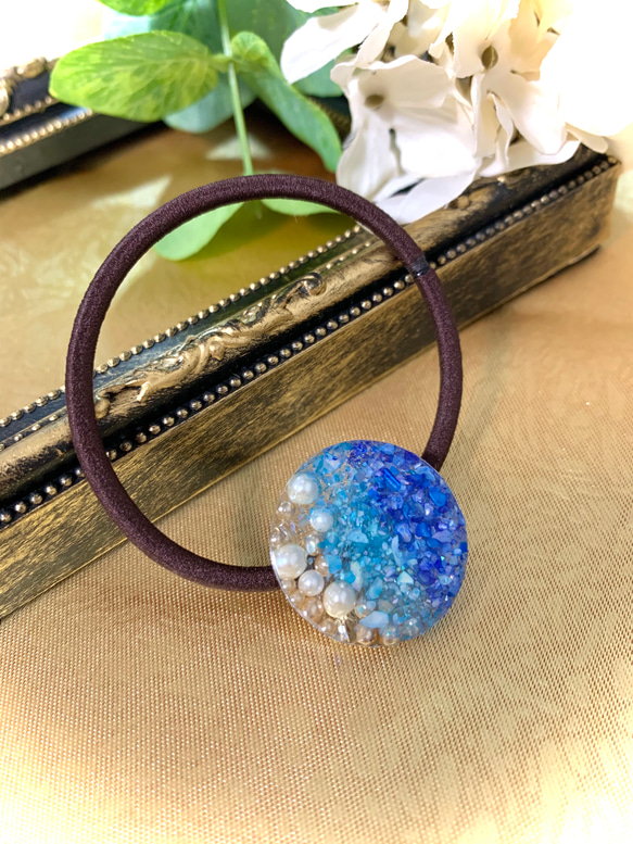 涼しげドームレジンヘアゴム 涼しげドームレジンヘアゴム