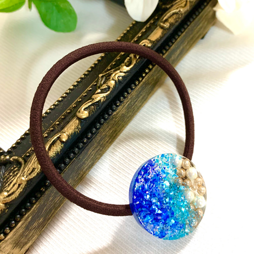 涼しげドームレジンヘアゴム 涼しげドームレジンヘアゴム