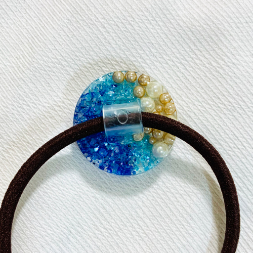 涼しげドームレジンヘアゴム