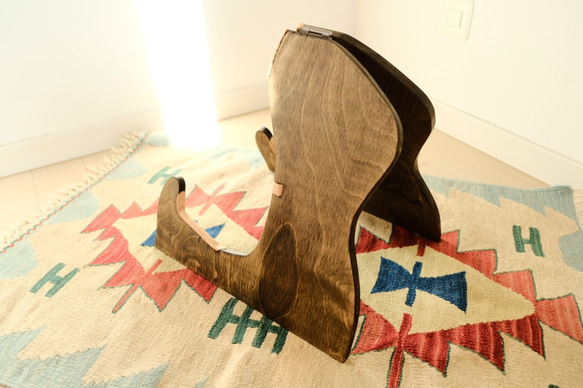 折り畳み式　木製ギタースタンド 6枚目の画像