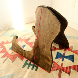折り畳み式　木製ギタースタンド 8枚目の画像