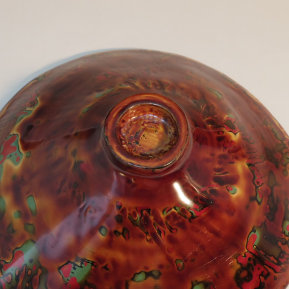 乾漆茶碗高麗茶碗写し　脱乾漆技法 (生漆で麻・和紙・地の粉の繰り返しで厚みを出して石膏型から抜き出し漆塗) 