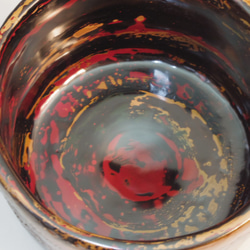 乾漆茶碗高麗茶碗仿製乾漆工藝（用生漆反复麻、和紙、磨粉增加厚度，從石膏模具中提取塗漆） 第4張的照片
