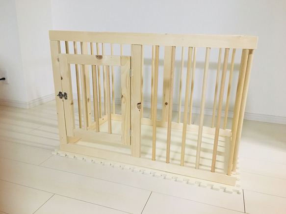 手作り　犬　サークル　木製 ペットサークル 木製 犬 ゲージ おもちゃ・ペット小物 pompommame 通販