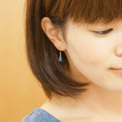 ●14kgf●每日Tsukai簡單的耳環天然石材：瑞藍黃玉 第3張的照片