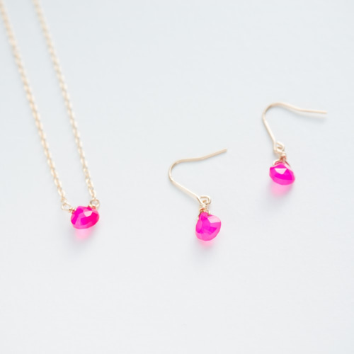 14kgf/プチピンク天然石ネックレス 項鍊 Meach.〈ミーチ〉 的作品