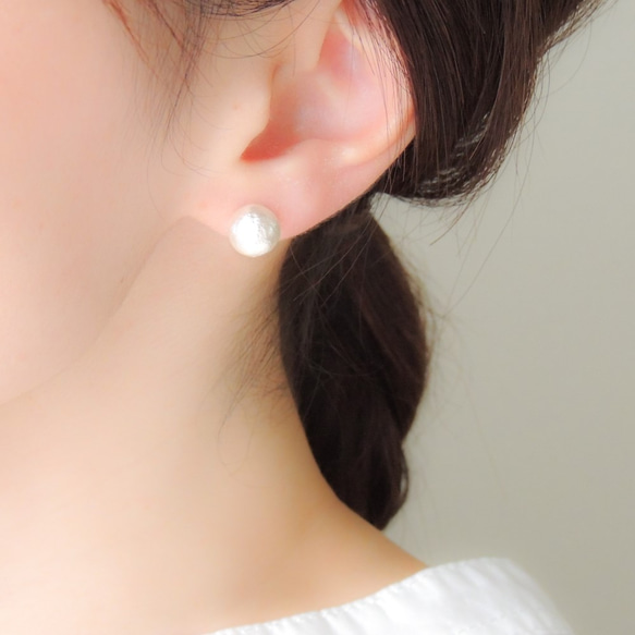 14kgf/棉珍珠單顆耳環 第2張的照片