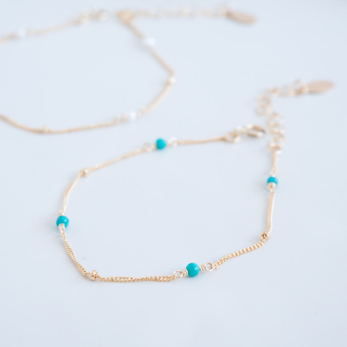 14kgf/シンプルターコイズブレスレット ブレスレット Meach.〈ミーチ
