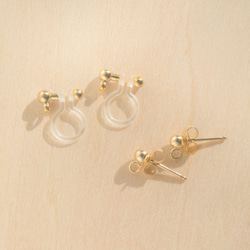 14kgf / citrine（Marron）簡約鍊式耳環/耳環 第4張的照片