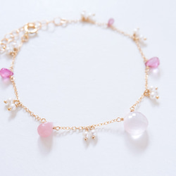 [SAKURA]14kgf/Colorful stone Bracelet *09 第1張的照片