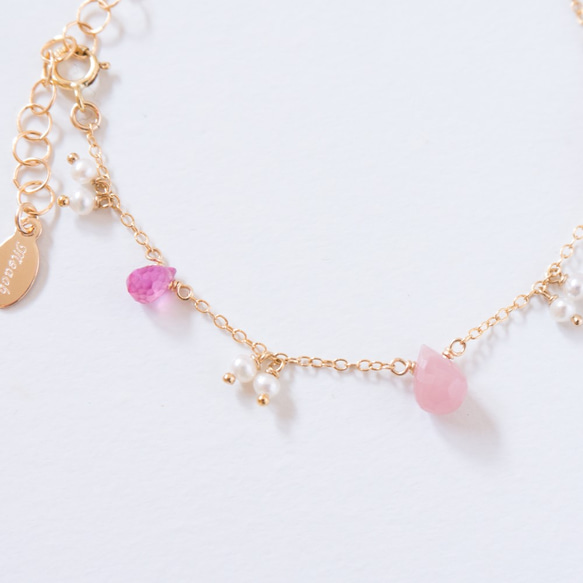 [SAKURA]14kgf/Colorful stone Bracelet *09 第4張的照片