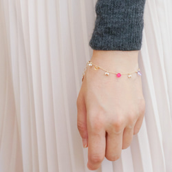 [SAKURA]14kgf/Colorful stone Bracelet *09 第9張的照片