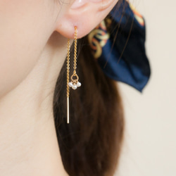 14kgf/小珍珠美式耳環 第1張的照片