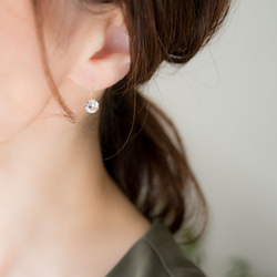 14kgf/小さなスターシトリンのショートアメリカンピアス ピアス