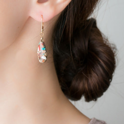 14kgf/小さなスターシトリンのショートアメリカンピアス ピアス