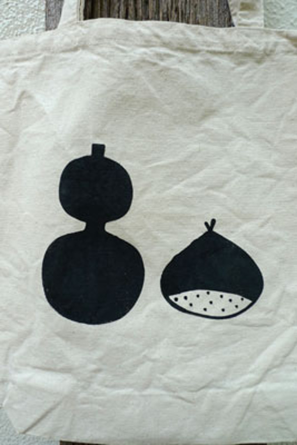 コットンバッグ くりひょうたんロゴ 2枚目の画像