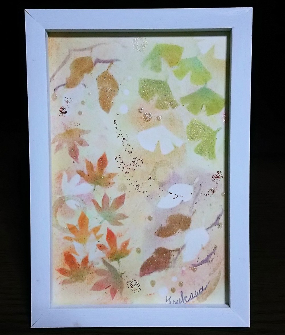 パステル画「秋） パステルアート 秋のミニ絵画 絵画 T's Arts 通販 10269412