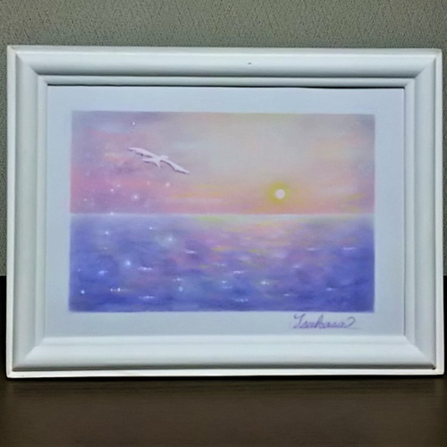 ボンデージ絵画 パステル画 パンジー 花 絵画 パステル画 石井清 額付き : アートギャラリー