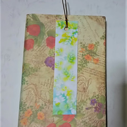 3種の花の栞(ブックマーク)　パステルアート ミモザ・スミレ・桜 3枚目の画像