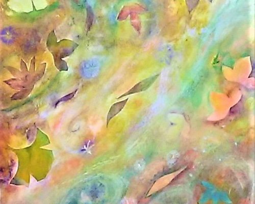 パステル＆コラージュ 秋風の幻想 パステル画原画 絵画 T's Arts