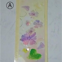 スミレの花の栞(しおり)2枚セット　パステルアート・ブックマーク 2枚目の画像