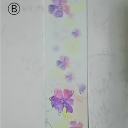 スミレの花の栞(しおり)2枚セット　パステルアート・ブックマーク 3枚目の画像