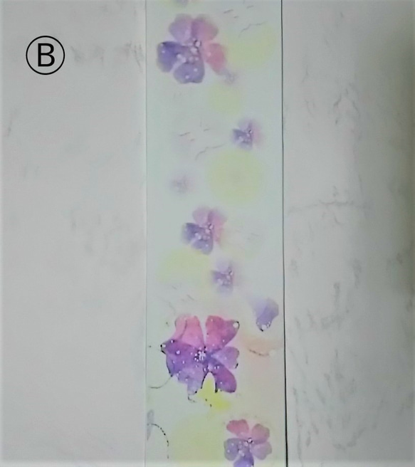 スミレの花の栞(しおり)2枚セット　パステルアート・ブックマーク 3枚目の画像