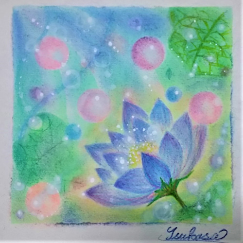 パステルアート 蓮の花咲き輝く 絵画 T's Arts 通販 9370127｜Creema