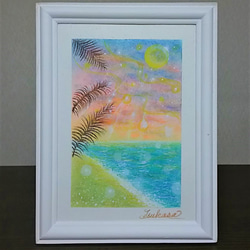 パステルアート 海辺の夕暮れ 絵画 T's Arts 通販 9535802