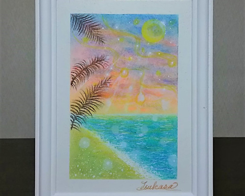 パステルアート 海辺の夕暮れ 絵画 T's Arts 通販 9535802