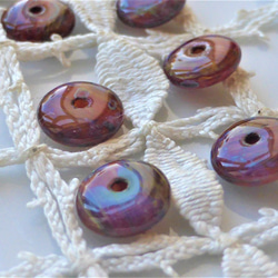 赤茶色アンティーク調　ビーン　チェコビーズCzech Glass Beads10個 4枚目の画像