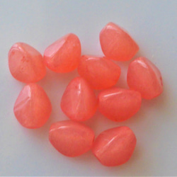 種子半透明粉色橙色捷克珠 10 顆捷克玻璃珠 第2張的照片