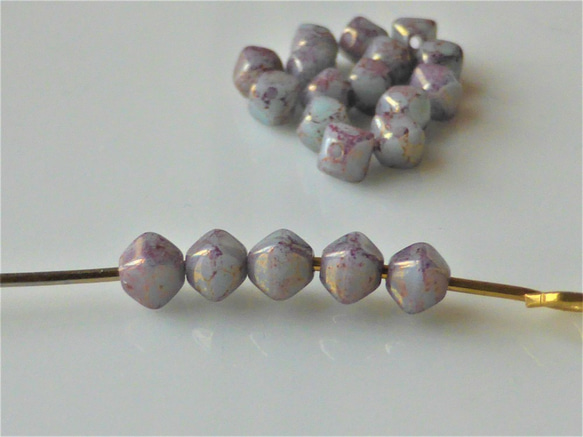 20個　大人の粒　紫系　チェコビーズCzech Glass Beads 3枚目の画像