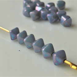20個　大人の粒　青グレー系　チェコビーズCzech Glass Beads 4枚目の画像