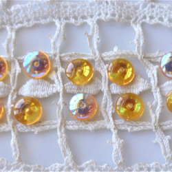 山吹オーロラの輪　チェコビーズCzech Glass Beads10個 4枚目の画像