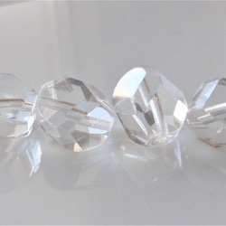 4 顆寶石切割透明捷克玻璃珠 第4張的照片