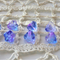 青紫の花　チェコビーズCzcech Glass Beads１０個 1枚目の画像