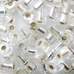 10g2mm-3mm 透明銀色復古捷克種子珠捷克玻璃珠 第4張的照片