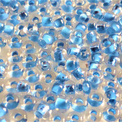 10g捷克種子珠捷克玻璃珠透明淺藍色2mm 第1張的照片